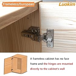 Luokim 40pcs Soft Close Cabinet Concealed Hinges