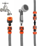 YAAVAAW Garden Hose Connectors Set 4 Quick Connectors 2 in 1 Adapter Taps view 2