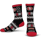 For Bare Feet NFL Unisex Team Sweater Crew Sock Nfl Large
