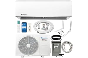 Klimaire 24,000 BTU 18.5 SEER2 Ductless Mini-Split Inverter Air Conditioner Heat Pump System with All-Inclusive 16' Installation Kit, Wall Bracket, Electrical Disconnect Box & Liquid-Tight Whip (230V)