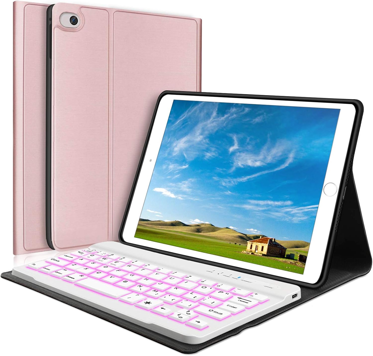 iPad Mini Keyboard Case Boriyuan 7 Colors Backlit