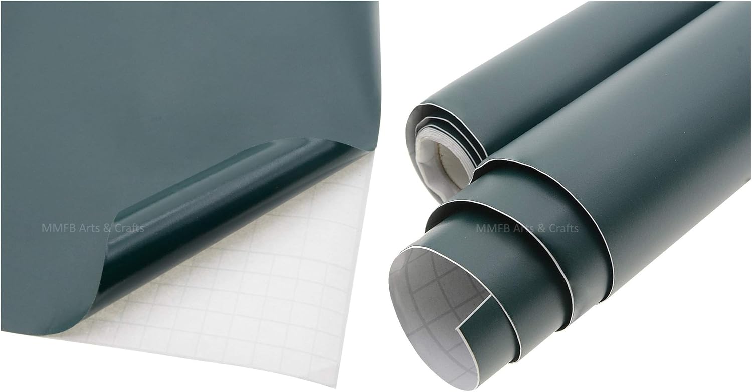 Extra Large Green Chalkboard Vinyl Adhesive Paper Wall Decal Poster (6.5 FEET) Greenboard Roll Adhesive Board Paint Alternative w/ 5 Color Chalks - Peel & Stick DIY Wallpaper Sizes 17.8" X 78.7" : Office Products