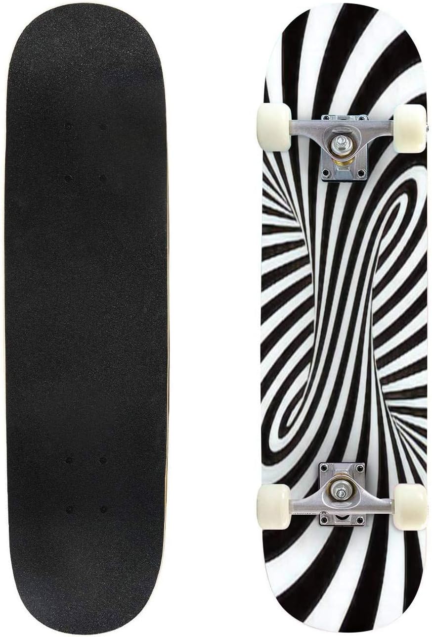 A Black and White Spiral Optical Illusion Outdoor