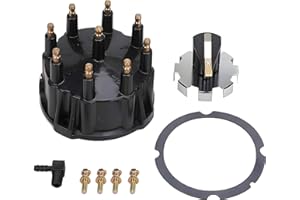 TUTOR AUTO 805759Q3 Distributor Cap and Ignition Rotor Kit for Marinized 5.0L, 5.7L, 7.4L, 8.2L, 350 V8 Engines with Thunderbolt IV and V HEI Ignition Systems - Replaces 805759Q3, 805759T3, 805759T1, 18-5395