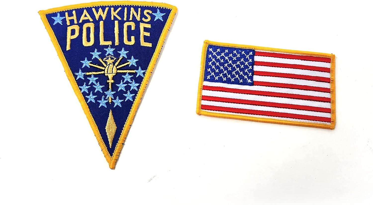 Mixed Media - Chief Hopper Hawkins Police Embroidered Patches Stranger - Things