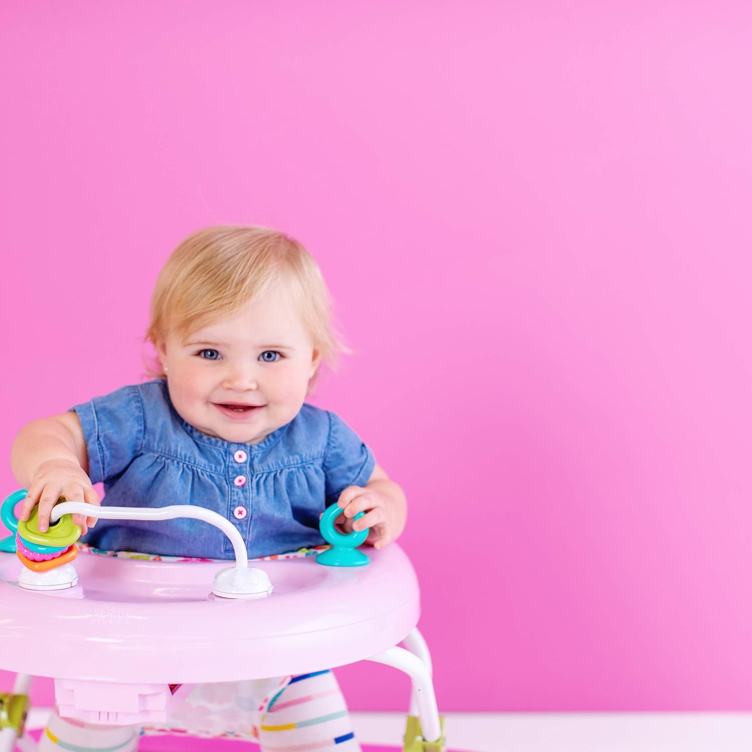 bright starts floral friends walker