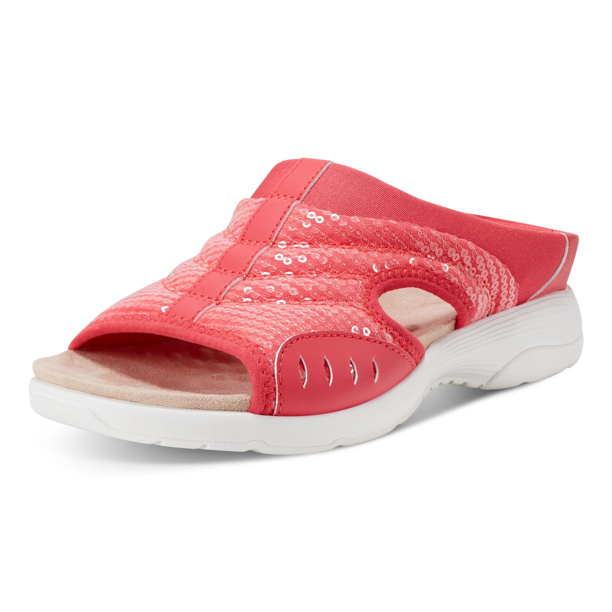 Easy Spirit Traciee2 Women’s Sandal, 9.5 C/D US, Electric-Coral-Sequins