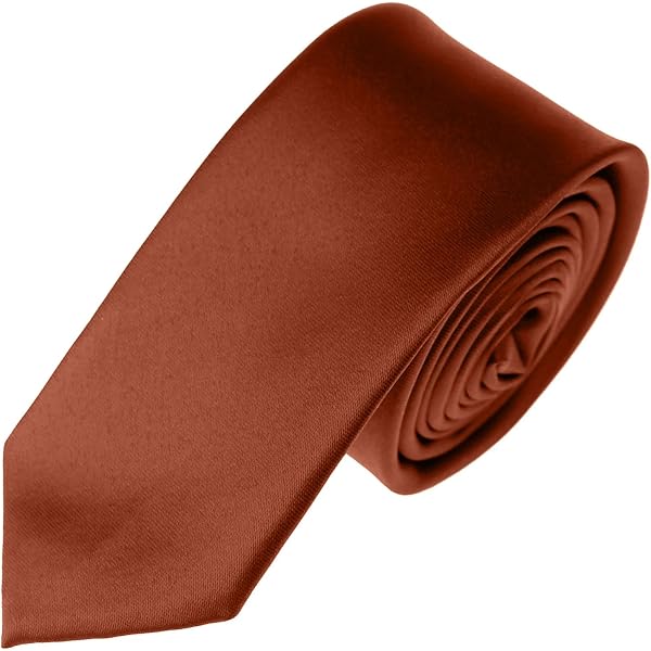 thumbnail image 2 of Cinnamon Orange Plain Slub Tie & Pocket Square Set By Van Buck | Orange Wedding Tie – Van Buck England 2 of 11