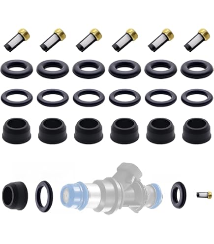 thumbnail image 2 of Motoforti Fuel Injector Seal O Ring - Car O-Ring Rebuild Repair Kit - For Mercedes-Benz 3.5L 2005-2013 NBR Rubber Black - 6 Sets Long-lasting, Seal Kits - Canada 2 of 11