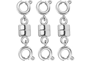 Dailyacc Magnetic Necklace Clasps and Closures, Double Open Bracelet Extender for Jewelry Converters Clasp (14k Gold, Silver)