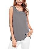 Beyove Women's Casual Summer Chiffon Keyhole Tank