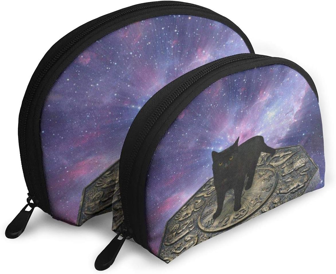 Makeup Bag Black Cat Astrology Portable Shell Cosmetic Bags For Girlfriend Party Pack - 2