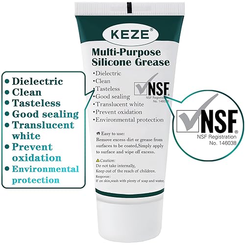 KEZE Waterproof Food Grade Silicone Lubricant Plumbers Grease for Valve Sealant Faucet Pool Lube O Rings Filter 1 oz 1-Pack in Kenya | Whizz Industrial Lubricants KEZE Waterproof Food Grade Silicone Lubricant Plumbers Grease for Valve Sealant Faucet Pool Lube O Rings Filter 1 oz 1-Pack in Kenya | Whizz Industrial Lubricants