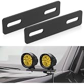 LUBELE 2PCS Steel Ditch Light Bracket Extension for Trucks SUVs Off-Road | Heavy-duty steel A-pillar LED pod mounts with black powder coat, no-drill install for trucks, SUVs, and off-road vehicles.