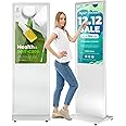 QIXZOCV 37 Inch Touchscreen Kiosk, Indoor Floor Standing Digital Signage Displays, LCD Screen Advertising Display Totem, Interactive Display Poster Android System with Auto Media Player-White
