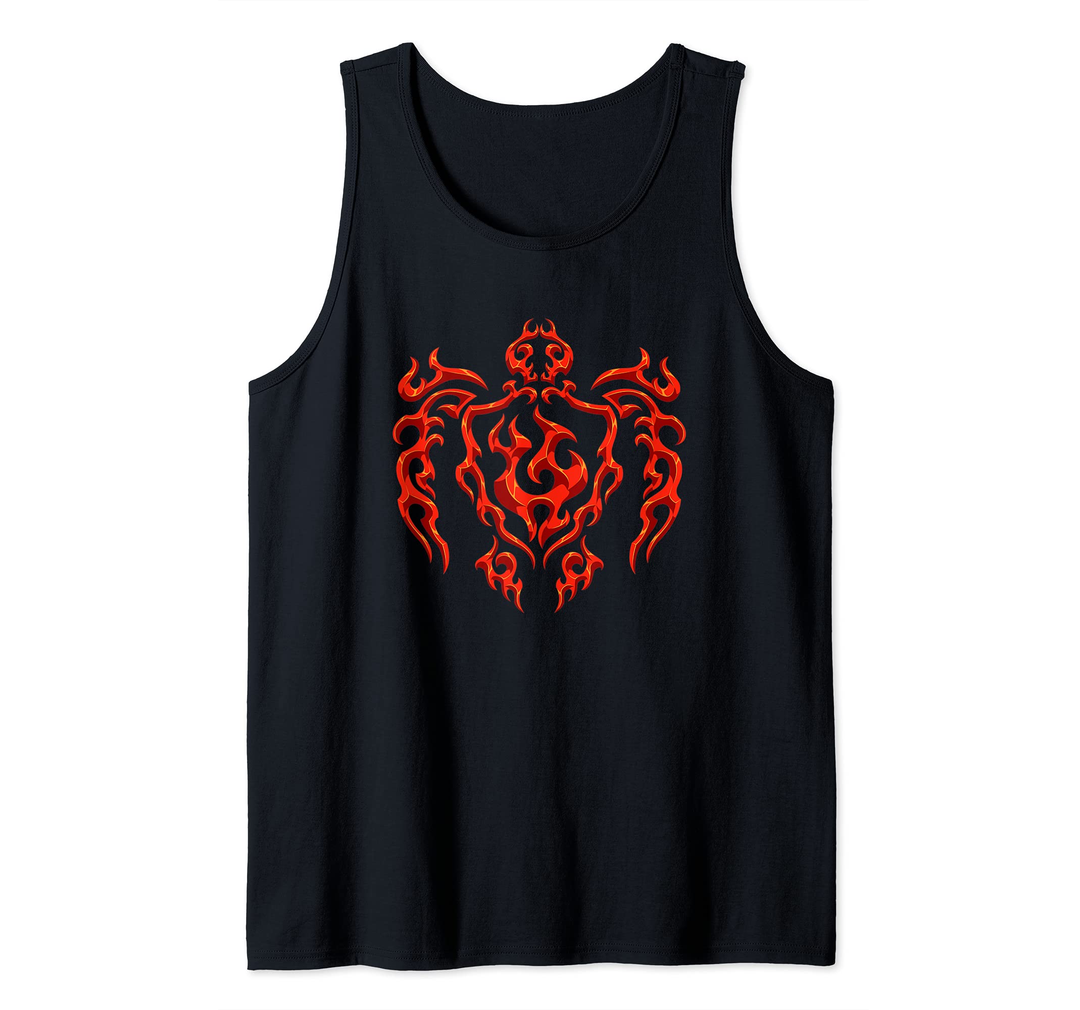 Maori Turtle - Fire Symbol - Tribal Tattoo For Divers Tank Top
