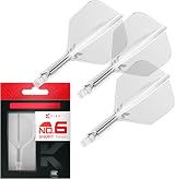 Target Darts K-Flex Integrated Flights & Shafts No.6 Clear Pack of 3