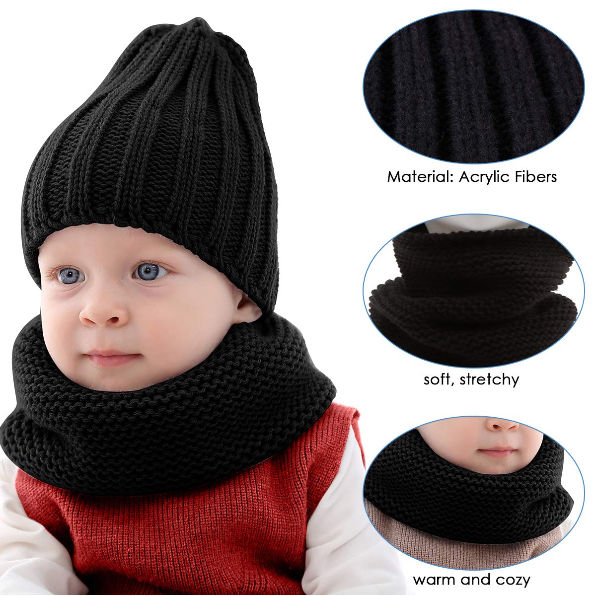 Filles Xingyijia0028 Chapeau De Bebe Tricote Chaud Bonnets De Bebe A Tricoter Et Cache Cou Echarpe Pour Garcons Bebe Puericulture Chapeaux Iplanmovilidad Com