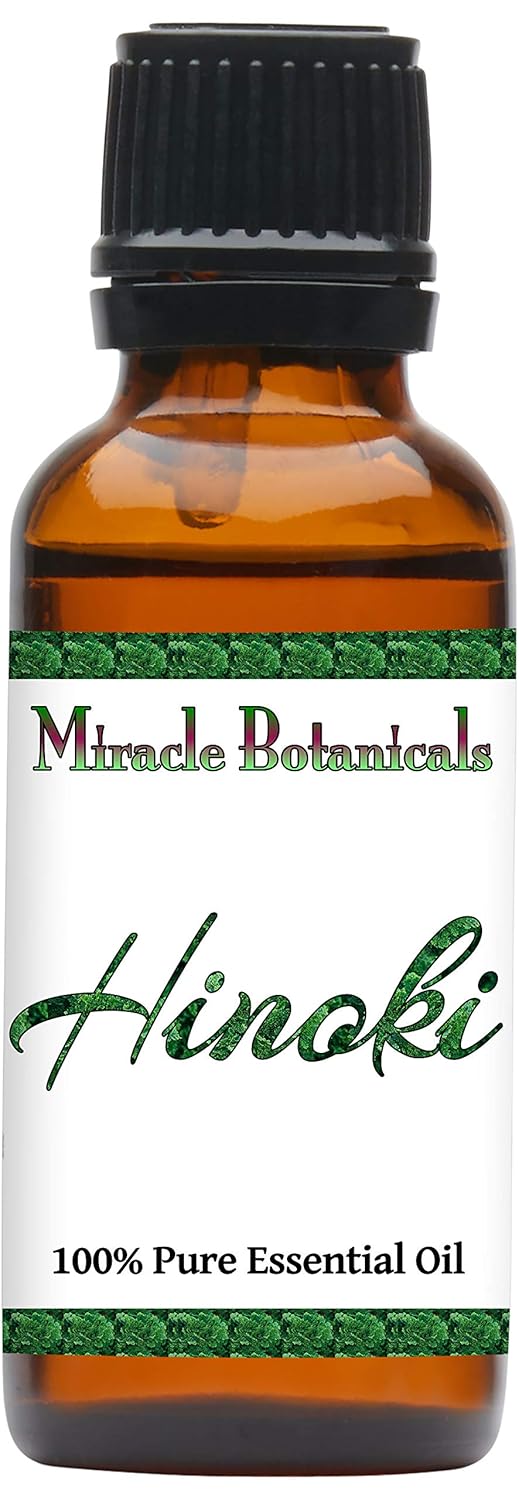 Miracle Botanicals Hinoki Essential Oil - 100% Pure Chamaecyparis Obtuse - Therapeutic Grade - 30ml