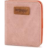 Montana West X Wrangler Womens Wallet Small Pink Mini Wallet Card Cases Money Organizer for Female Ladies with Rfid Lining and A Coin Purse