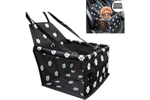 Folding&Waterproof Dog Car Seat Carrier with Seat Belt & Storage Bag,Folding Pet Car Seats Pet Car,Breathable Waterproof Pet 