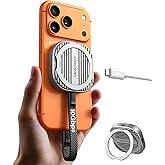 GEWOKLIY Magnetic M.2 2230 NVMe SSD Enclosure, Potable NVMe 2230 Enclosure SSD for iPhone17/16/15 Pro ProRes, Aluminum Case with 100W PD Charge, USB C 3.2 Gen2 10Gbps up to 2TB, M & B+M Key (CMC02-S)