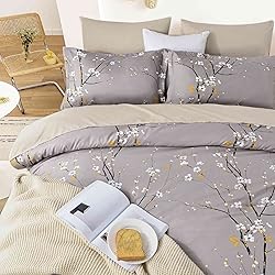 Nanko 7PC Queen Comforter Set with Sheet, Grey