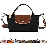 KINEVN Black Mini Crossbody Shoulder Bags For Women,Mini ToteBag Handbags Purses with Adjustable Strap Fashion Shopping
