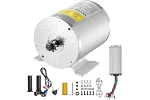 VEVOR 2000W Electric Brushless DC Motor Kit - 48V 4300rpm Motor with Upgraded Speed Controller and Throttle Grip Kit for Go Karts E-Bike Motorcycle Scooter DIY