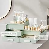BTGGG Makeup Organiser with Drawers Green Cosmetic Storage Box view 2