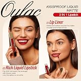 Oulac Red Matte Lipstick Kissproof Liquid Lipstick Vegan M02 view 4