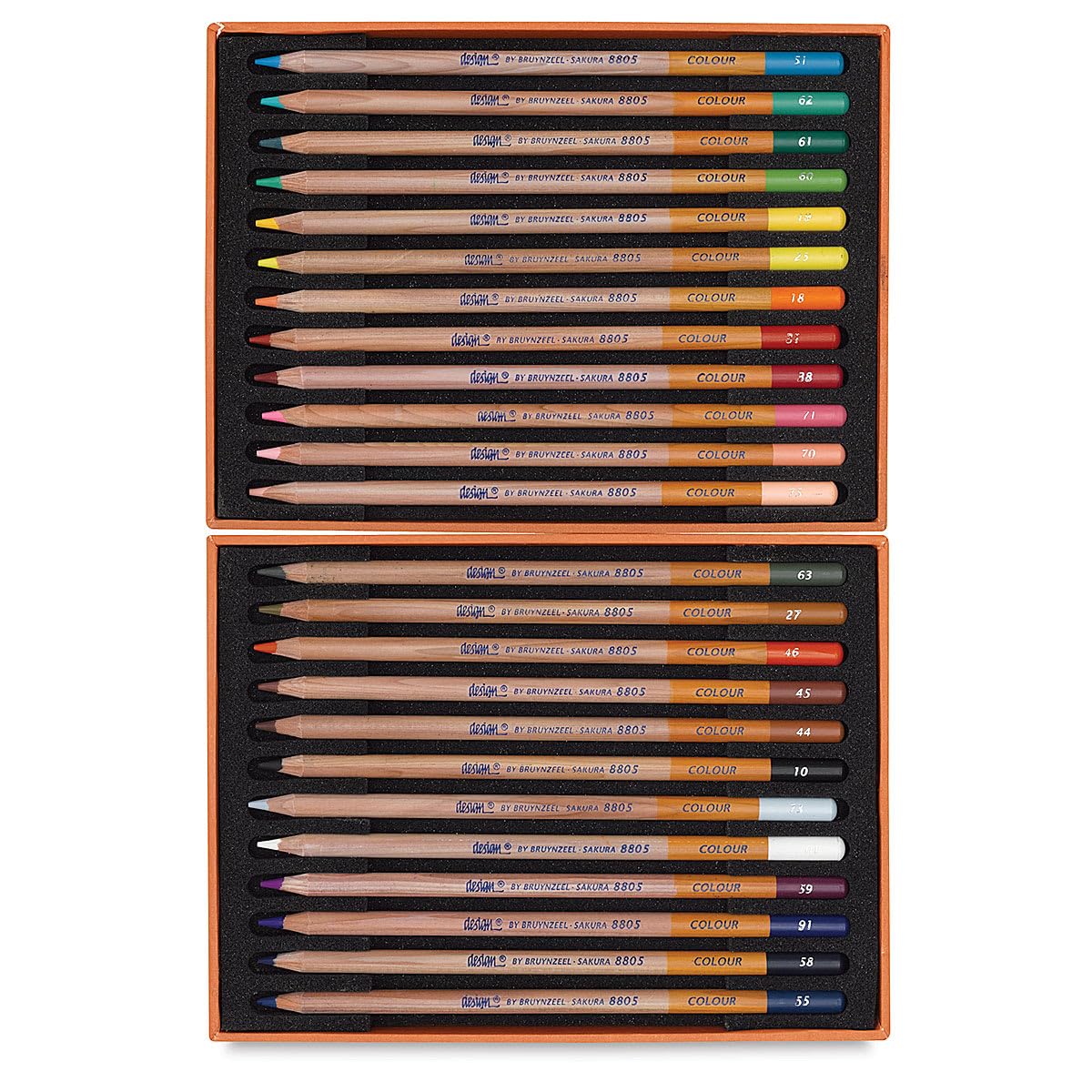 Bruynzeel Design Professional Colored Pencil Set of 24 Colors in Box | Artists Pencils for Drawing, Sketching & Coloring