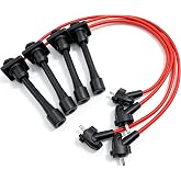HiSport Spark Plug Wire Set 90919-22327 94853682 | Compatible with Toyota Celica Corolla Geo Prizm 1.6L 1.8L 1993-1997, Set of 4