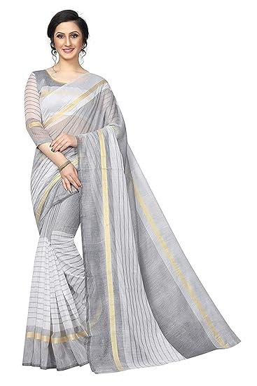 Synthetic Saree with Blouse Piece