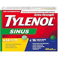 TYLENOL Sinus Extra Strength eZ Tabs, Relieves Sinus congestion and other Sinus symptoms, Daytime and Nighttime, Convenience 