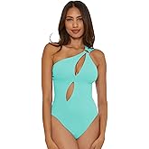 Soluna Swim Womens Tahiti Asymmetric One Piece Swimsuit, Bathing Suits for Women