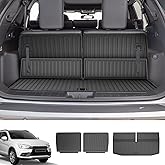 Cargo Mat Compatible with 2025 2024 2023 2022 Mitsubishi Outlander 7-Seat (Not Fit PHEV or Sport Models) Trunk Mat Backrest Mat Cargo Liner Replacement for 2025 Outlander Accessories