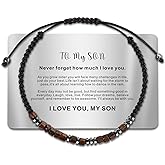 TAGOMEI Christian Cross Bracelet for Men Boys Christian Gifts for Men Valentines Day Birthday Easter Baptism Gifts for Boys Him Kids Adjustable Rope Cross Bible Verse Bracelets Religious Catholic Gift