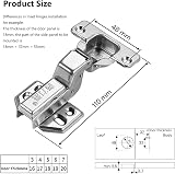 Inset Soft Close 35mm Kitchen Cabinet Hinges 105 Degree Cupboard Door view 2
