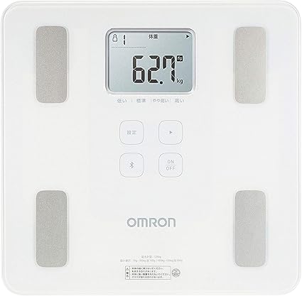 オムロン 体重・体組成計 カラダスキャン スマホアプリ/OMRON connect対応 シャイニーホワイト HBF-230T-SW