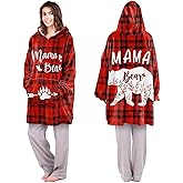 Gifts for Mom Wearable Blanket Hoodie - Mom Christmas Birthday Gift from Daughter Son - Love You Mama for Mothers Day Blanket
