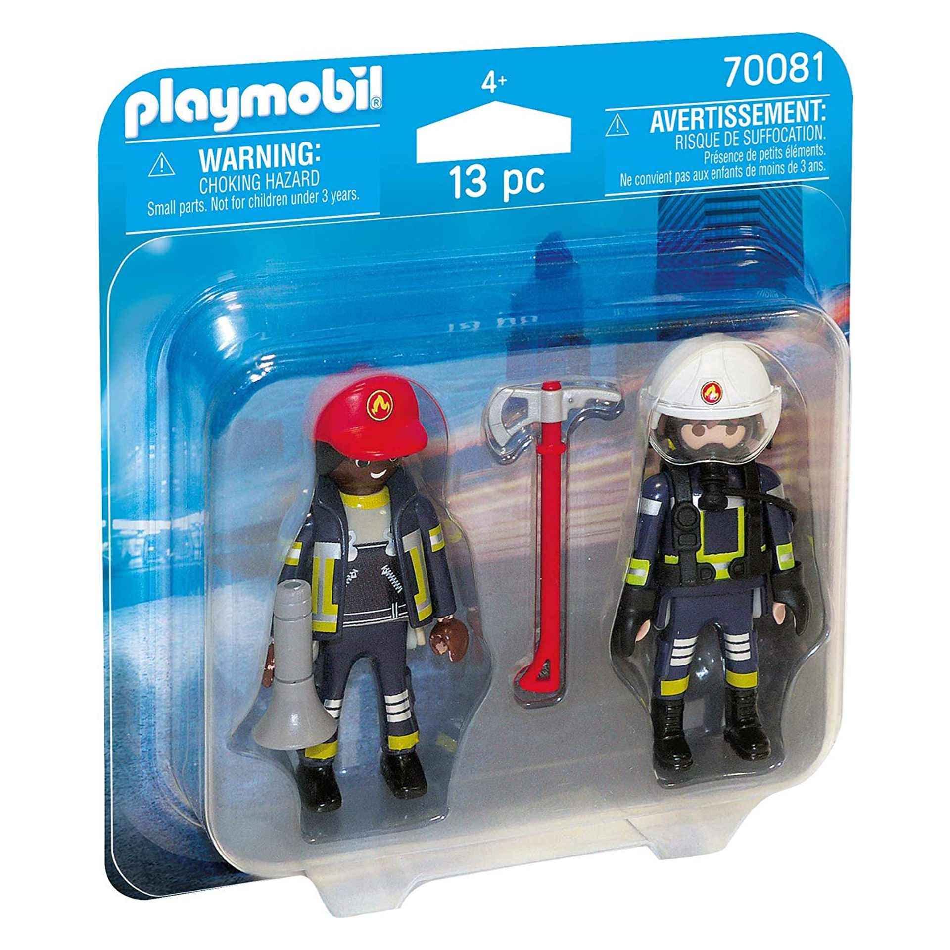 Playmobil 70081 Rescue Firefighters Duo Pack, Fun Imaginative Role-Play, PlaySets Suitable for Children Ages 4+