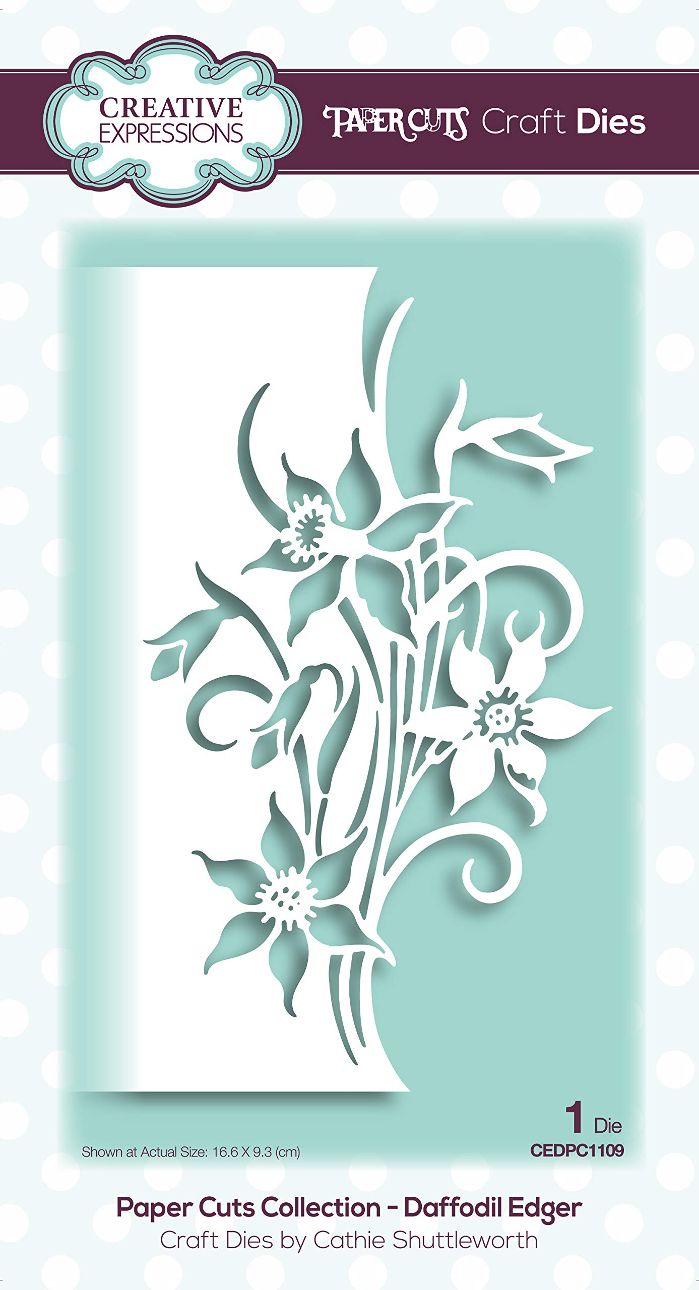 Creative Expressions Paper Cuts - Daffodil Edger - Craft Die, metal, 16.6 x 9.3 cm, CEDPC1109