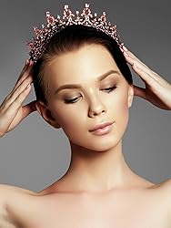 COCIDE Rose Gold Tiara and Crown for Women Birthday