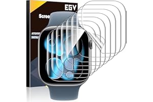 EGV 8 Pack for Apple Watch Series 11/10 46mm Screen Protector, [Upgrade] [Strong Asorption] Self-Healing TPU Material for iWatch 11/10 46mm Screen Protector, Anti-Scratch, Bubble-Free, HD Clear