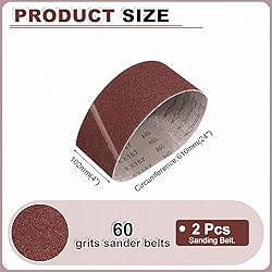 HARFINGTON 4 x 24 Inch Sanding Belts, 18 Pcs 60