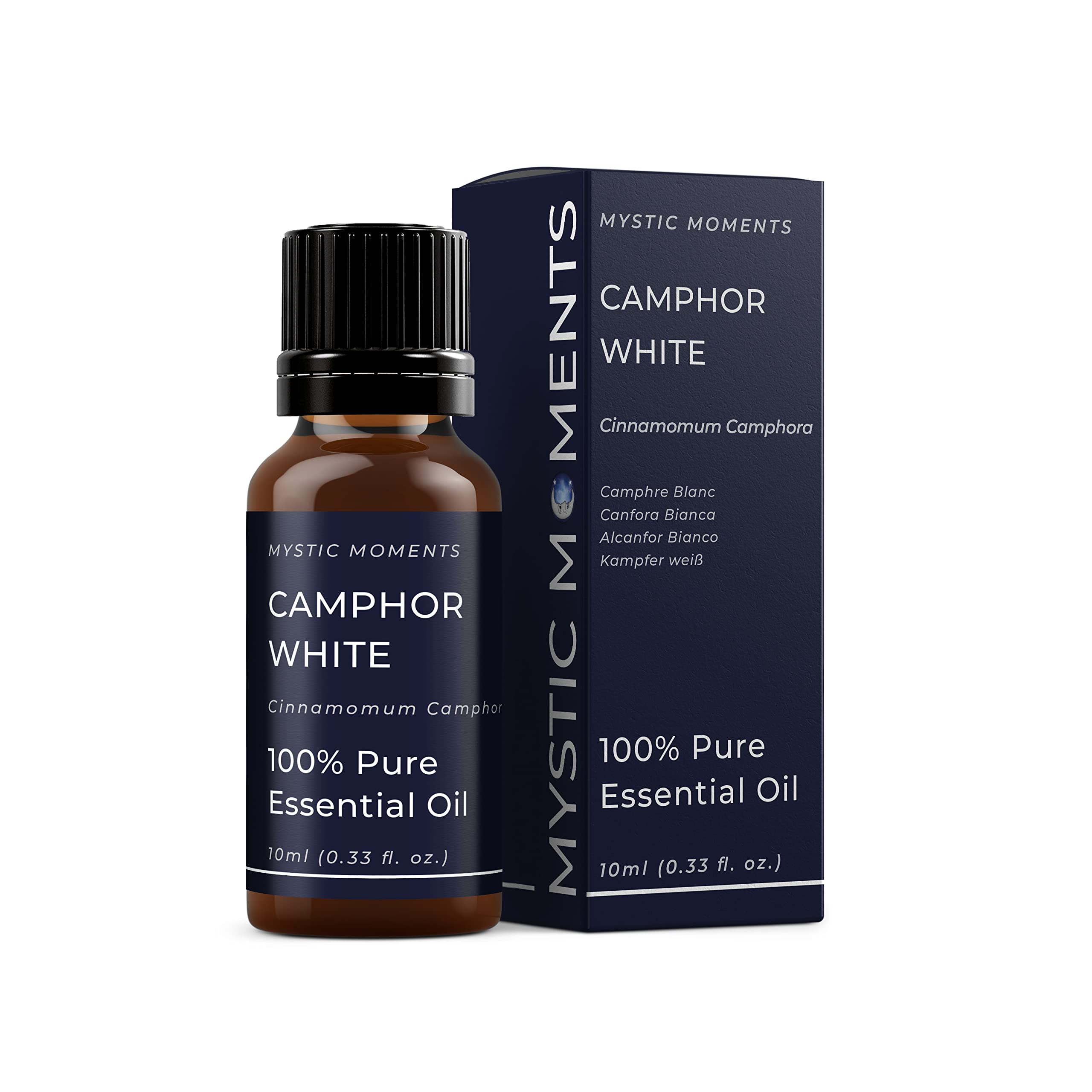 Mystic Moments | Camphor Essential Oil 10ml | Cinnamomum camphora | Aromatherapy & Diffuser Oil | Penetrating Herbal Scent | Vegan & Natural