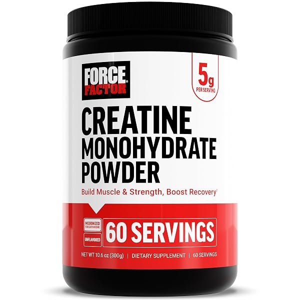 FORCE FACTOR CREATINE MONOHYDRATE POWDER, 5G MICRONIZED DOSE...