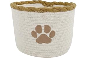 Small Woven Baskets for Organizing Rope Storage Basket,Cute Cotton Basket for Nursery Gift Dog Toy Storage Bins for Toy Organ