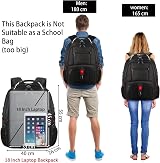 MATEIN 55L Extra Large Travel Laptop Backpack 18.4 inch Black Water Resistant view 2